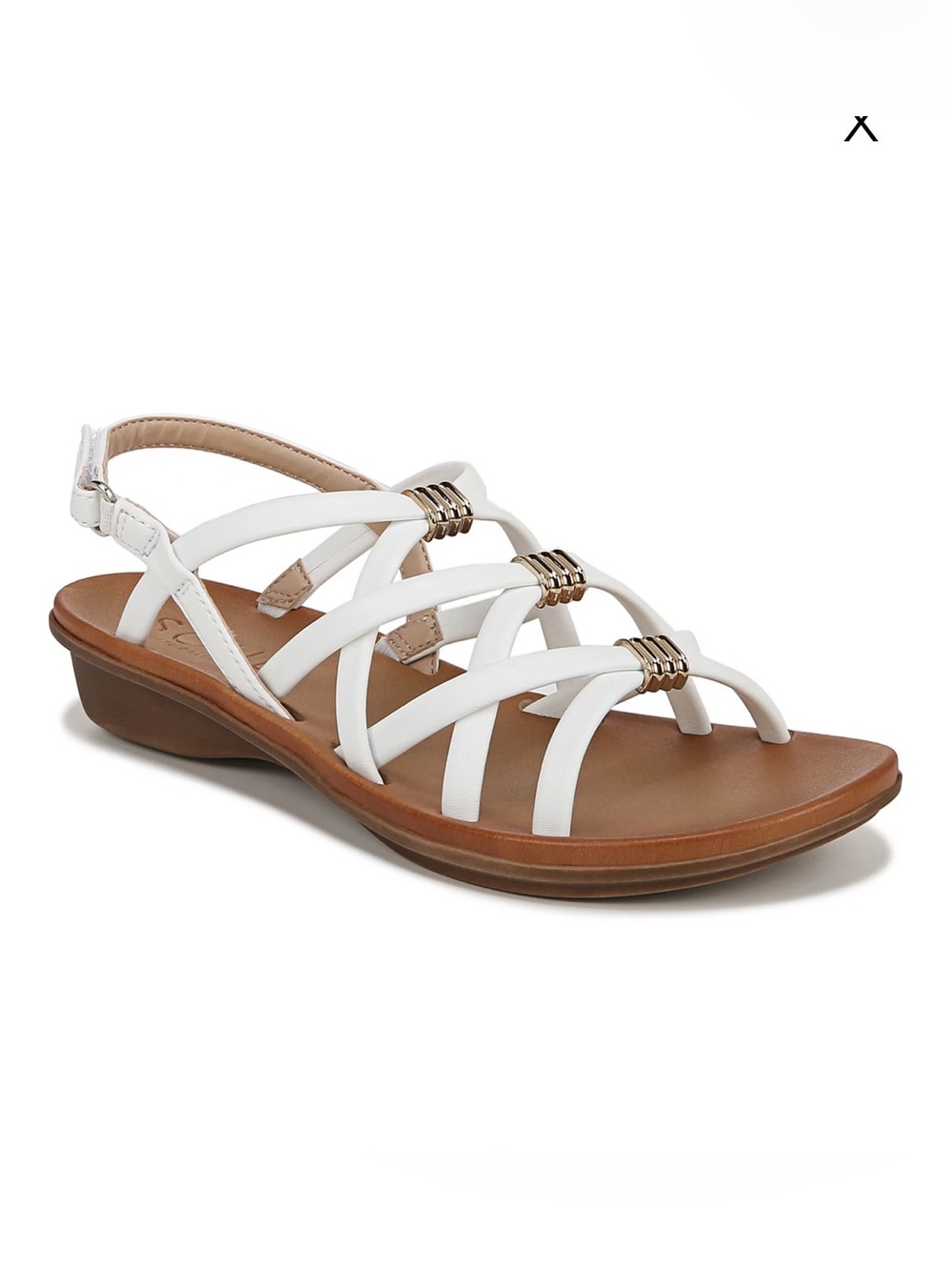 SOUL Naturalizer White Strappy Slingback Sandals - Comfortable Summer Footwear